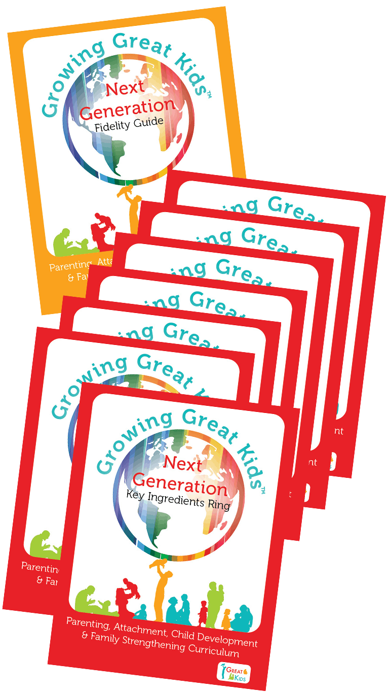 Child development manuals for Growing Great Kids Next Generation, curriculum designed to support home visitors and their families