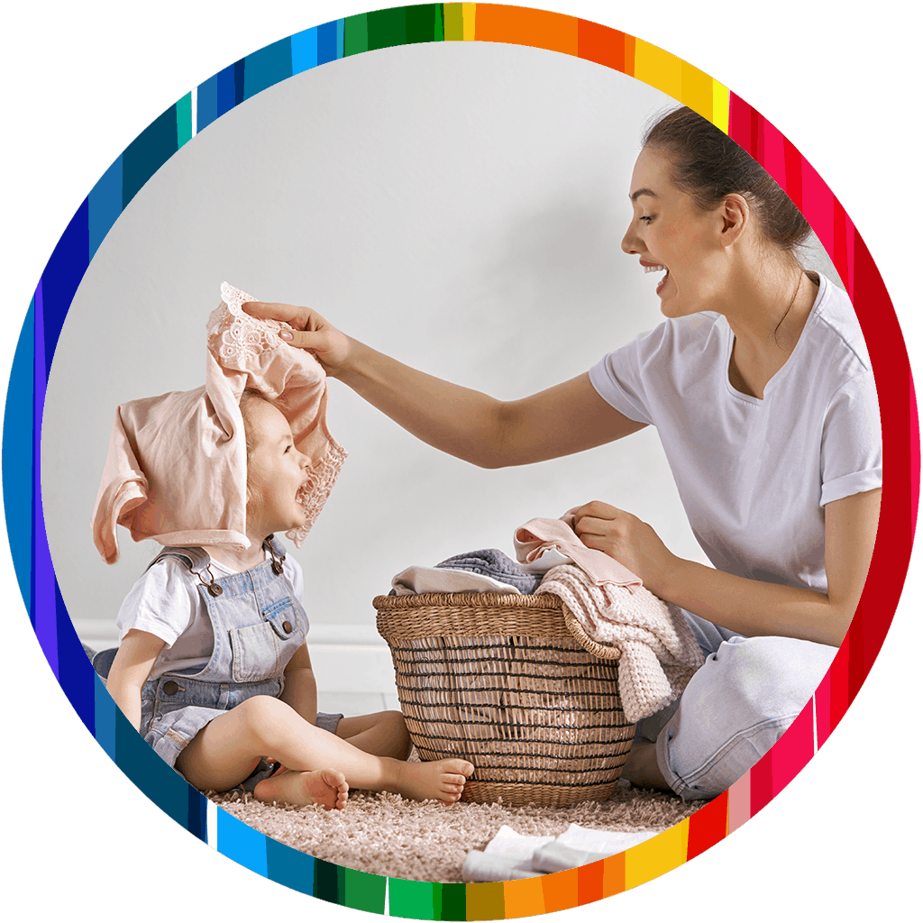 mom and baby laundry_rainbow circle 1024x1024