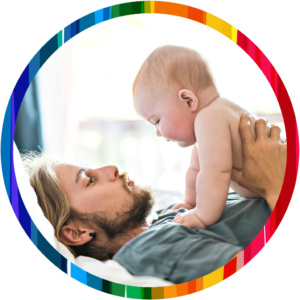 dad baby kissy face_rainbow circle 1024x1024