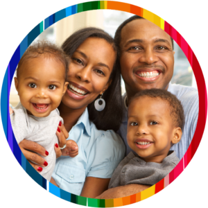 family smiling inside_rainbow circle 1024x1024