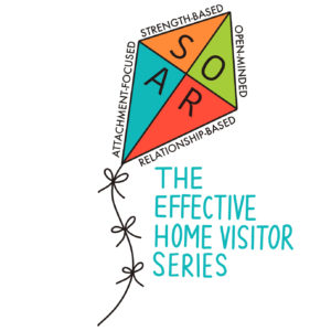 Logo of SOAR training: Attachment focused, strength-based, open-minded, and relationship-based home visitor training