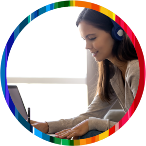 online woman student_rainbow circle 1024x1024