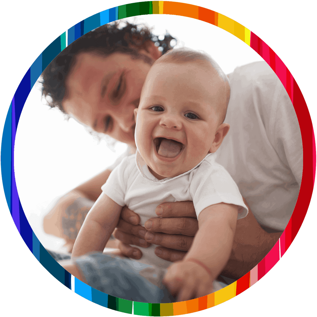 dad baby super smile_rainbow circle frame_1024x1024