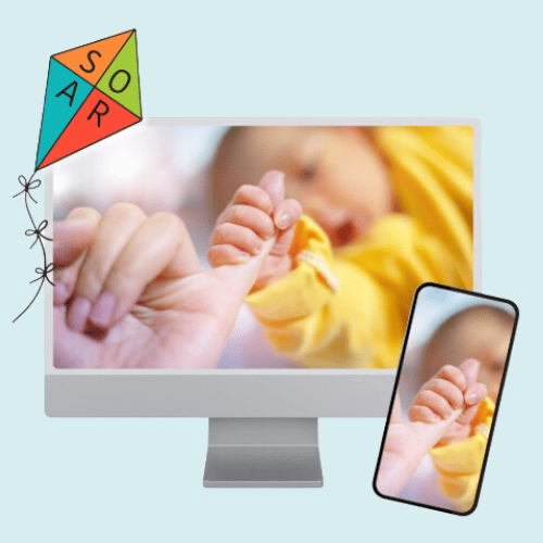 Logo of The Science of Attachment online training course to help build a deeper bond between an infant and parent.