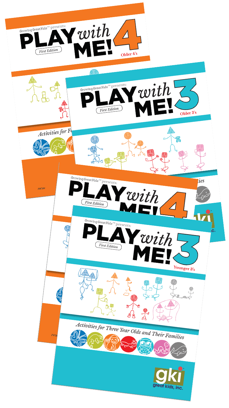 Parent child activity manual covers and handouts for three and four-year olds and their families